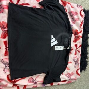adidas Black T-Shirt with White Logo